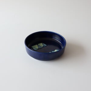 Strehla aardewerk schaal blauw