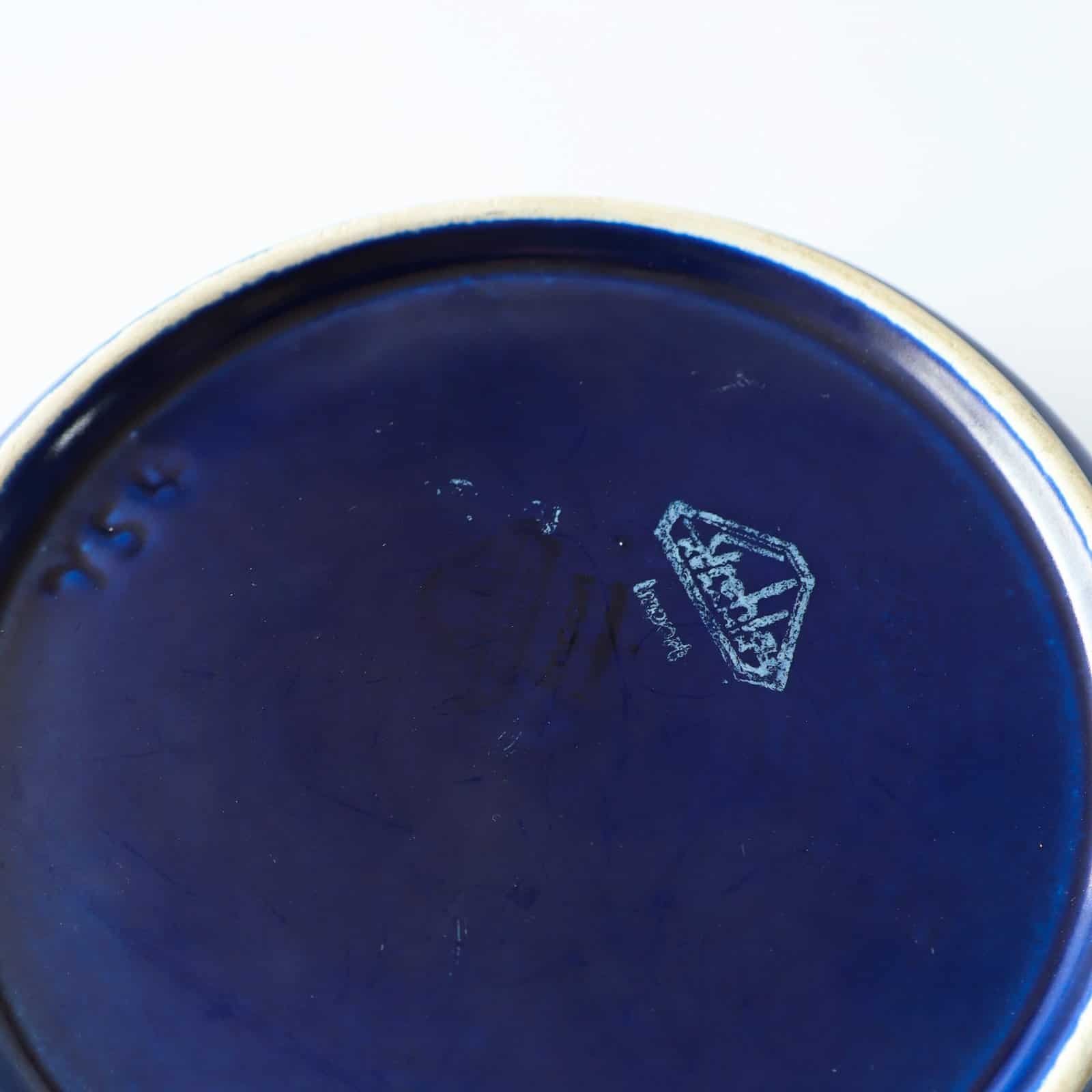 Strehla aardewerk schaal blauw - Afbeelding 3