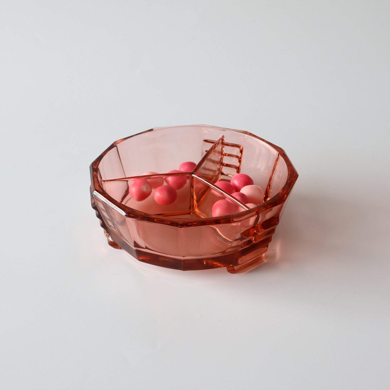 Schaaltje roze persglas vintage