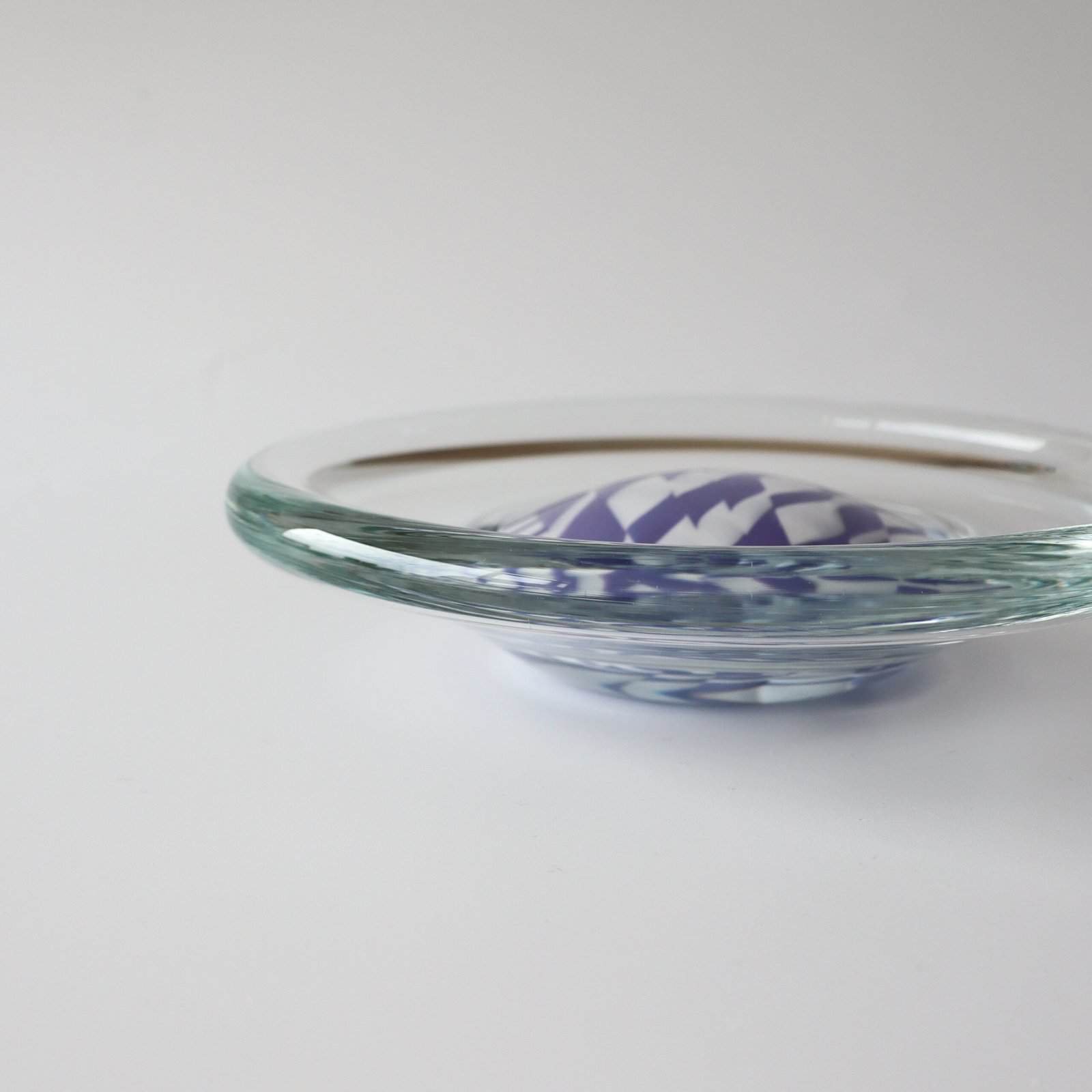 Lila glazen schaal ruitjes - Afbeelding 3