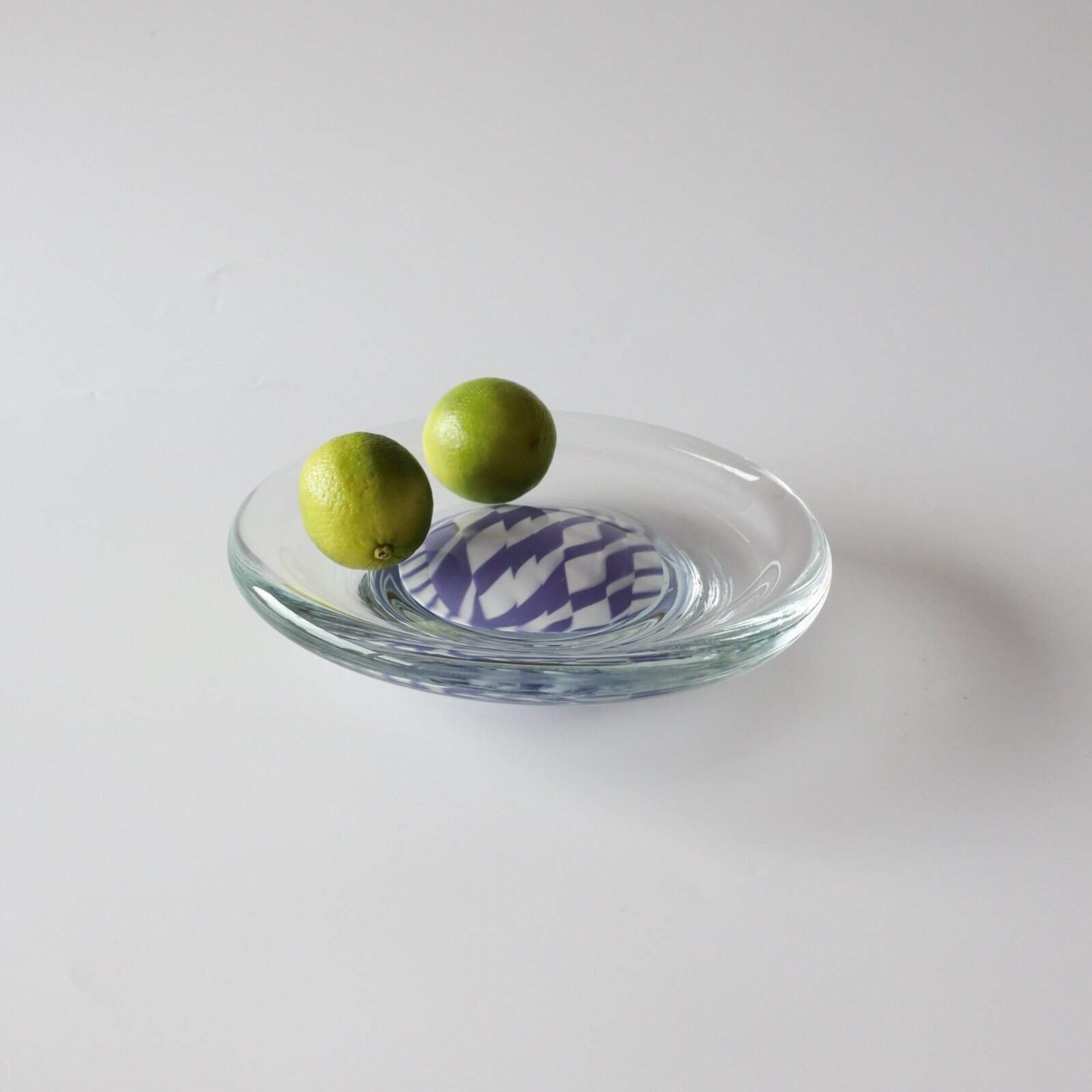 Lila glazen schaal ruitjes - Afbeelding 4