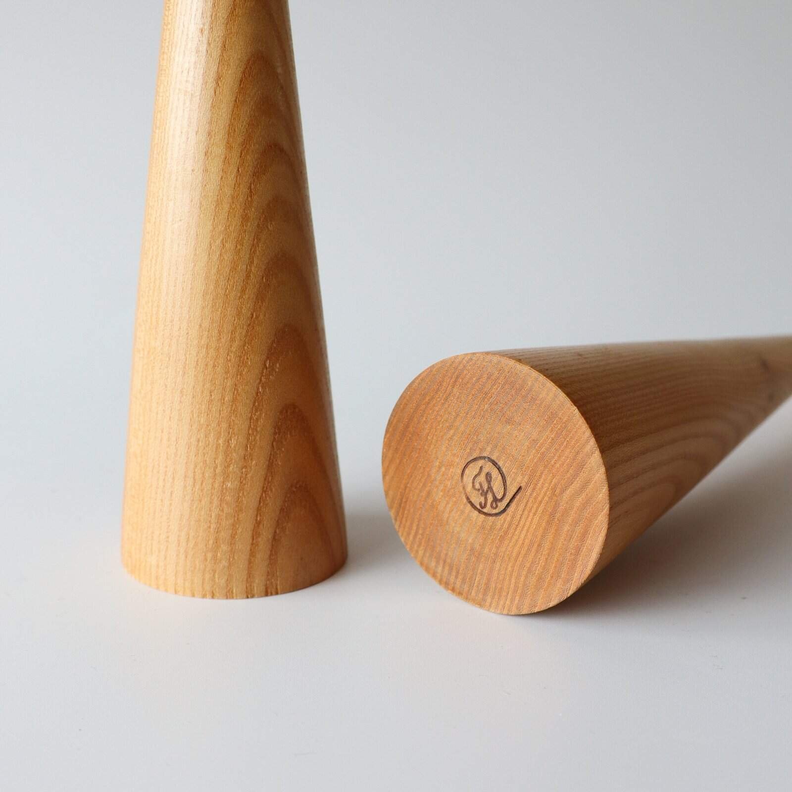 Deense houten kandelaars - Afbeelding 3