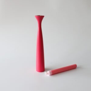 Applicata Rose houten kandelaar roze