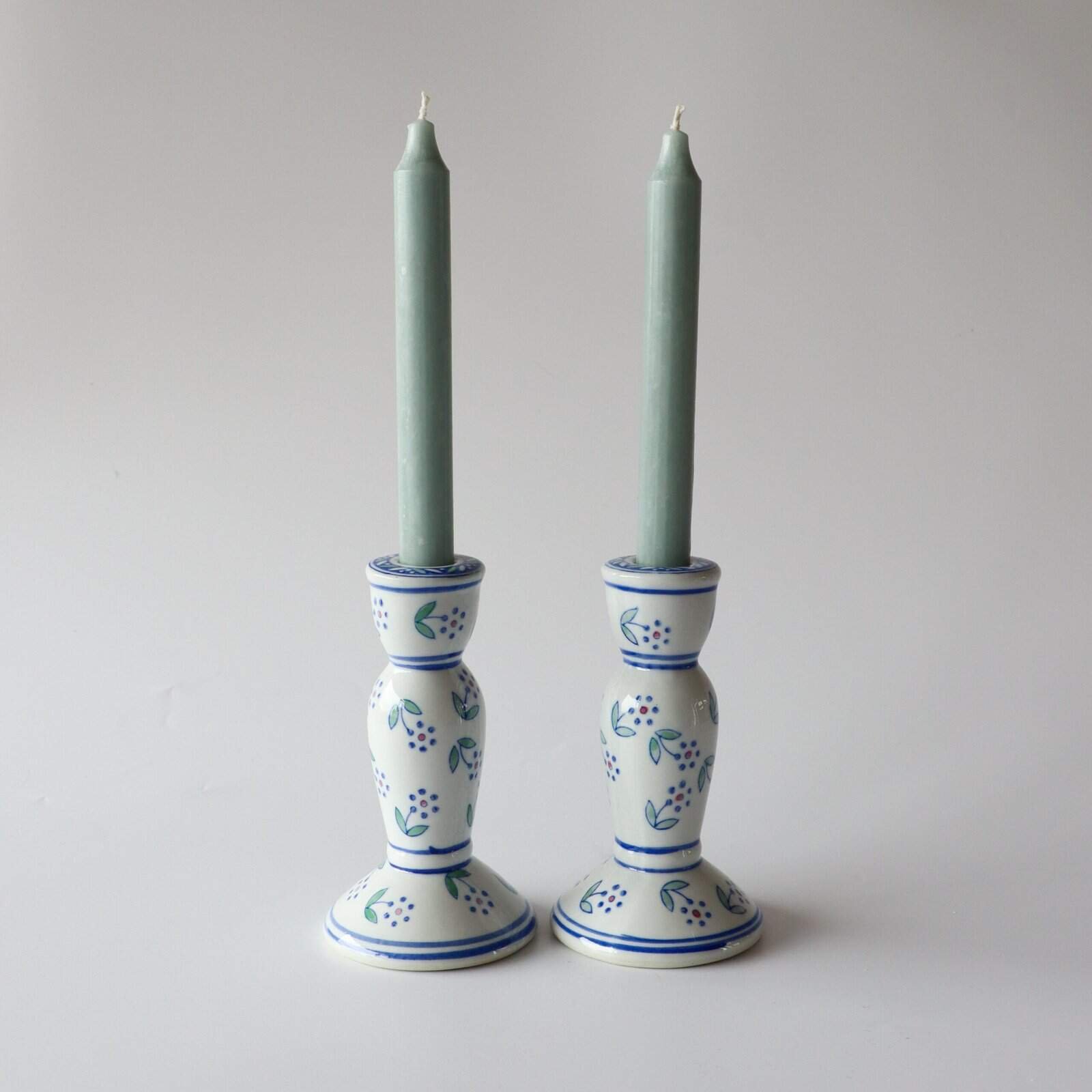 Vintage Aziatische kandelaars - set van 2