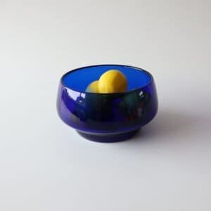 Glazen schaal kobaltblauw