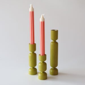 Normann Copenhagen houten kandelaar groen