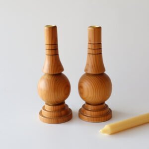 Deense kandelaar hout - set van 2