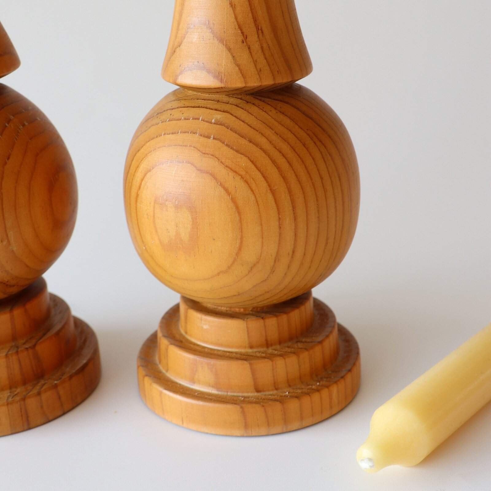 Deense kandelaar hout - set van 2 - Afbeelding 4