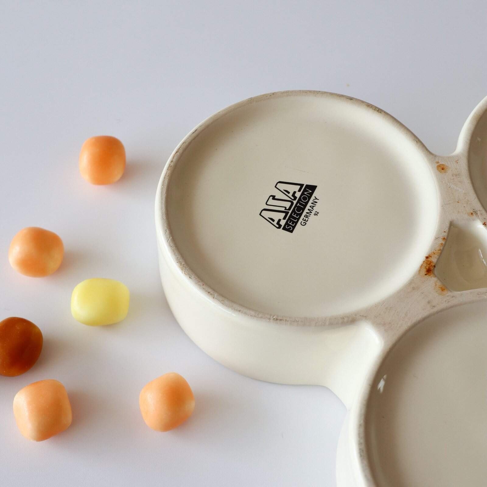 ASA Germany aardewerk vakjesschaal crème - Afbeelding 3