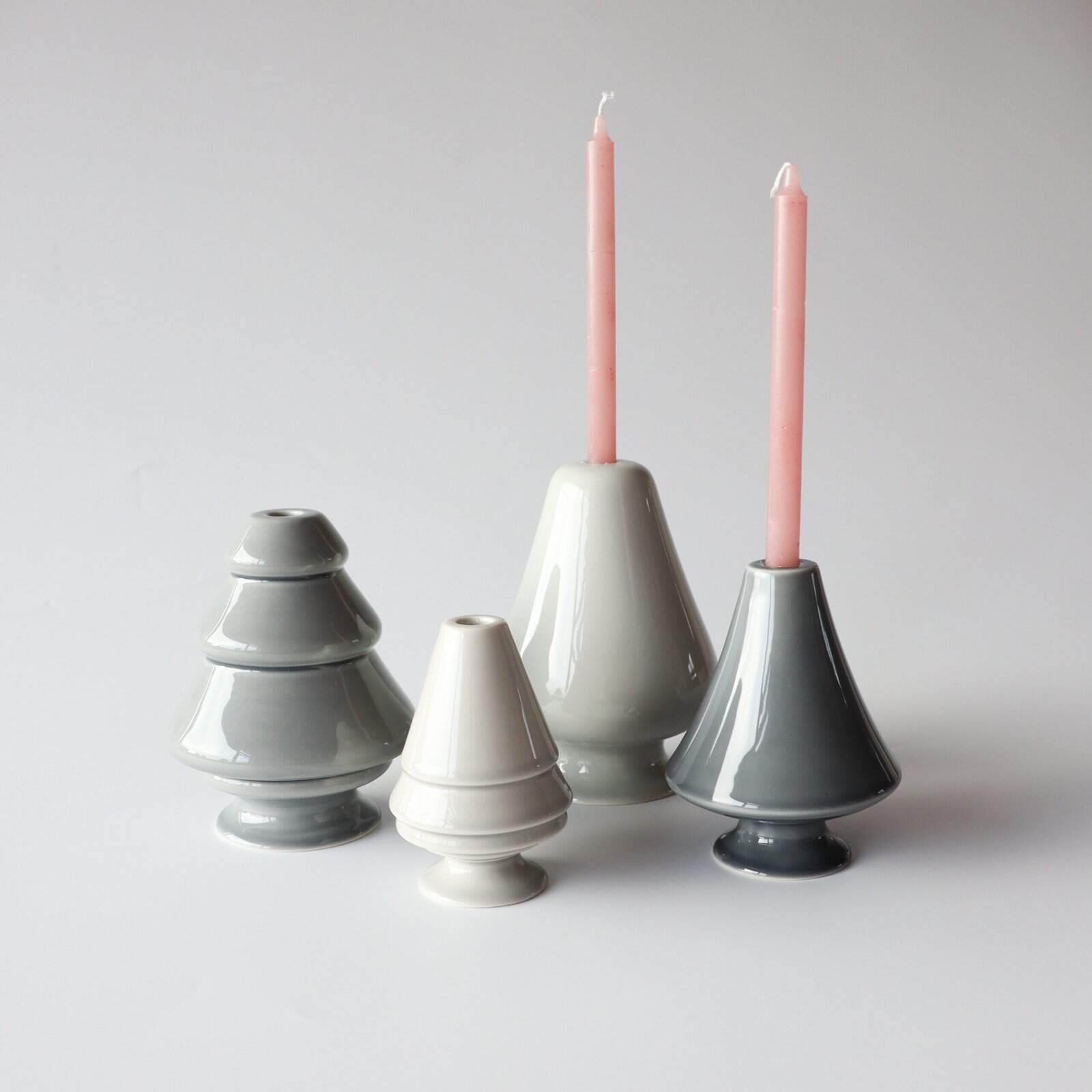 Kähler Avvento kandelaars grijs - set