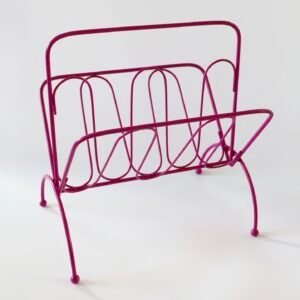 Tijdschriftenrek fuchsia roze vintage