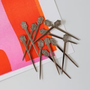 Set van 12 vintage cocktailprikkers sterrenbeelden