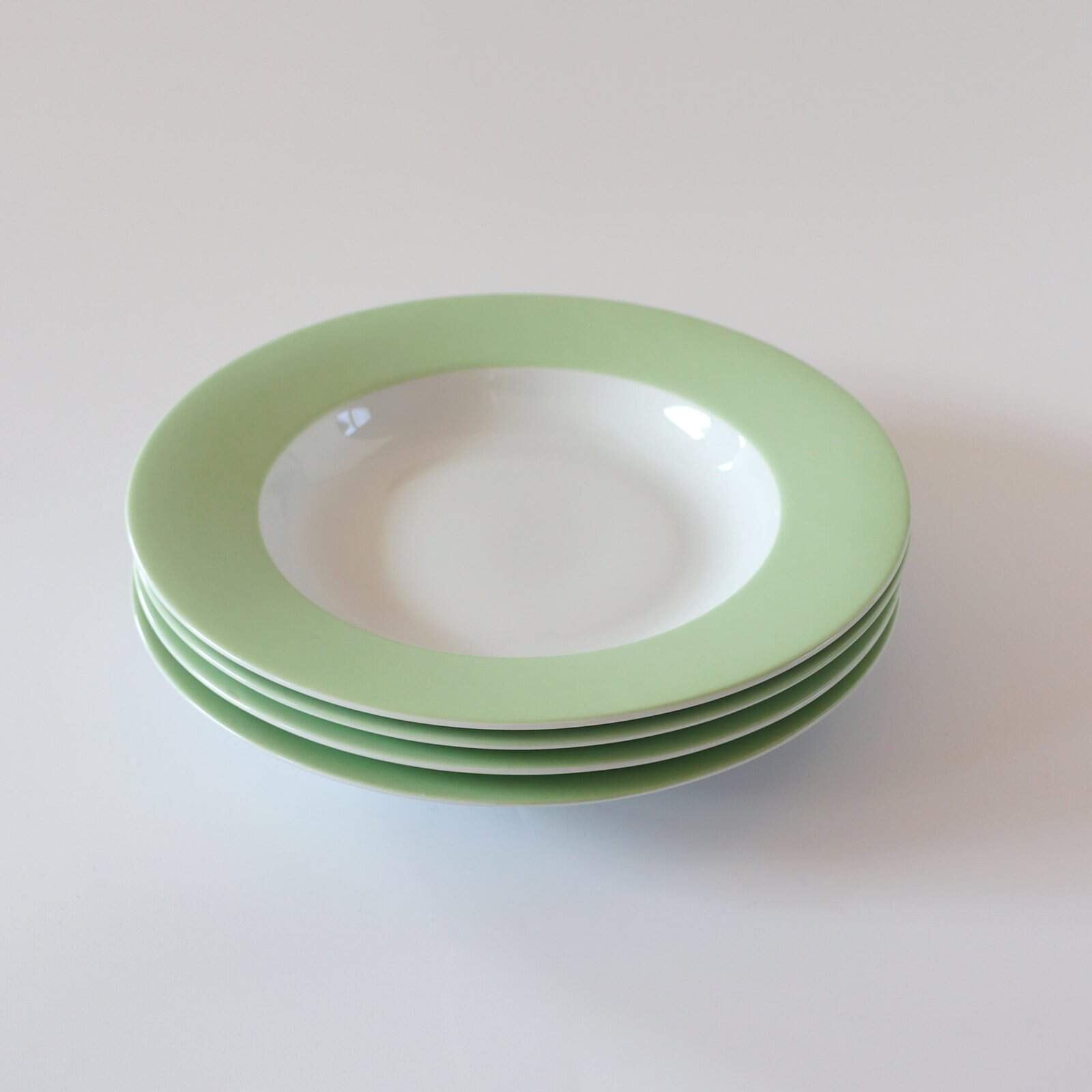 Vintage Ikea dinerborden lichtgroen - set van 4