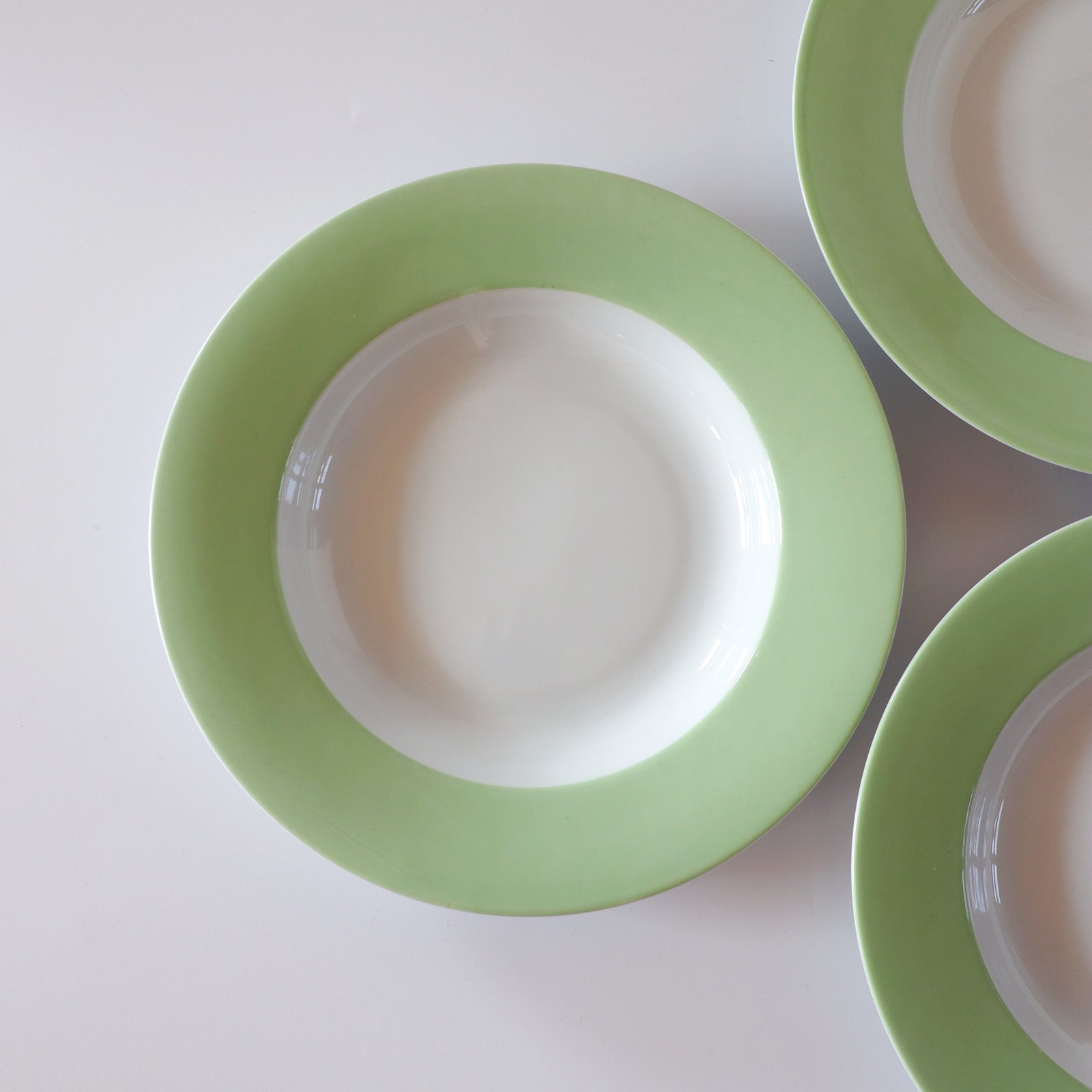 Vintage Ikea dinerborden lichtgroen - set van 4 - Afbeelding 2