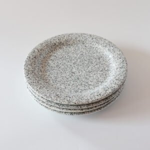 Aardewerk dinerborden spikkels - set van 4