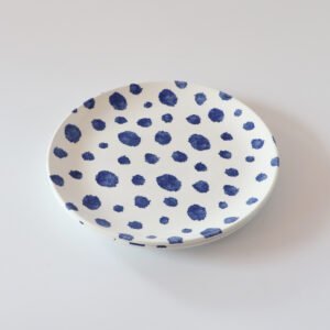 Churchill lunchborden stippen blauw - set van 2