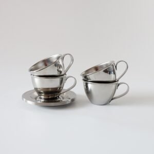 Nanni Italy rvs design espressokopjes - set van 2