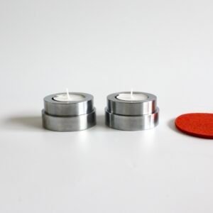 Menu rvs waxinelichthouders Deens - set van 2
