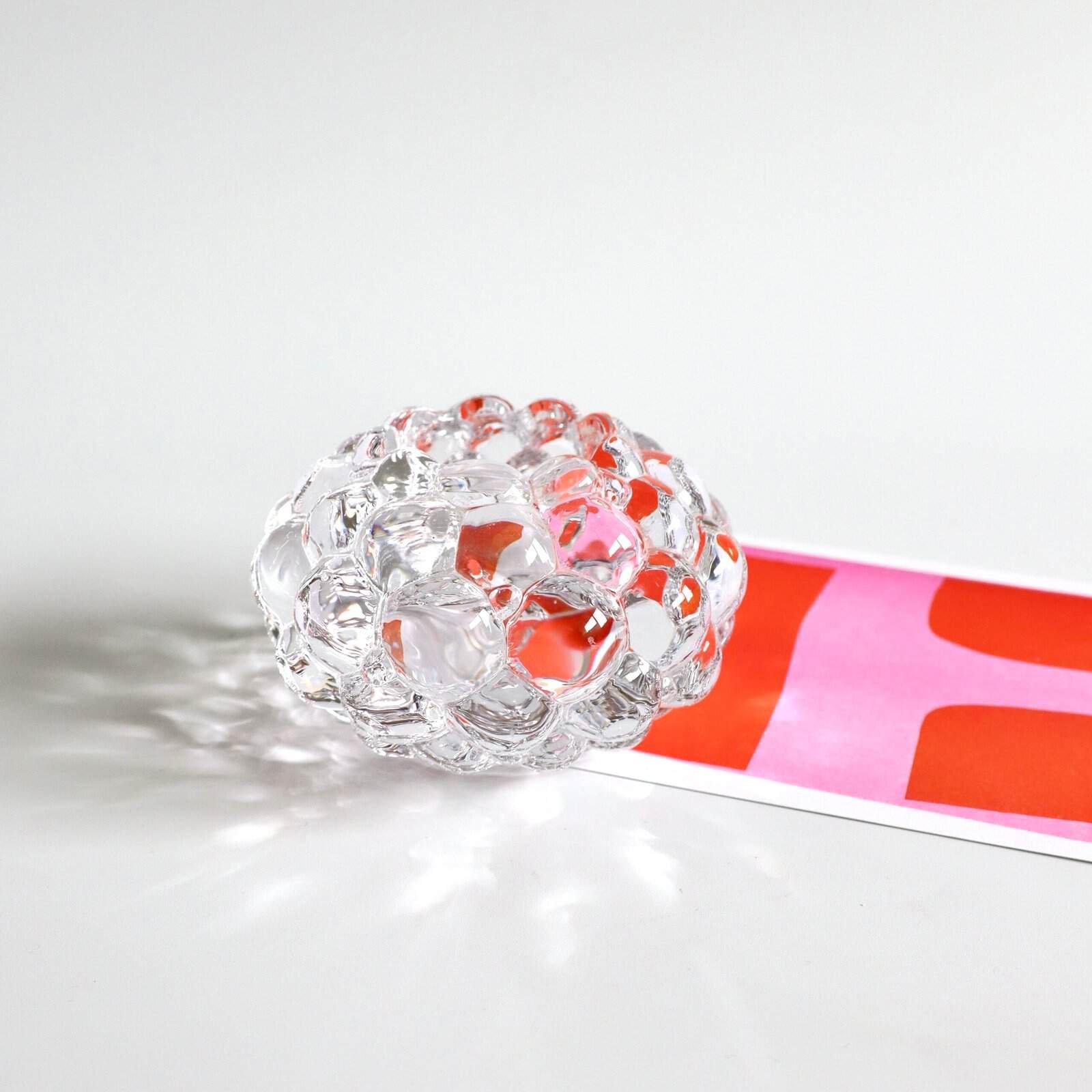 Orrefors raspberry kandelaar kristal - Afbeelding 2