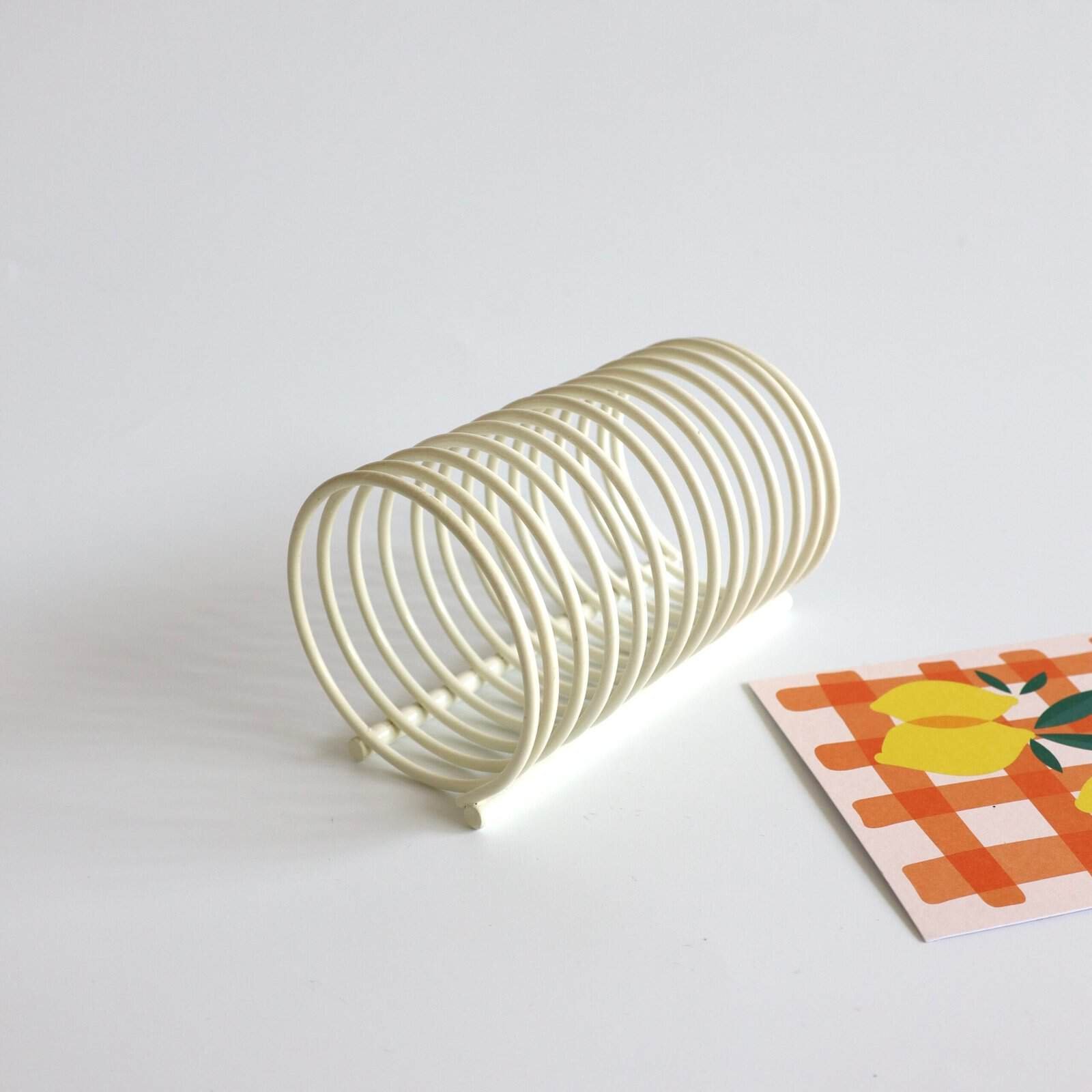 Midcentury brievenhouder spiraal wit - Afbeelding 3