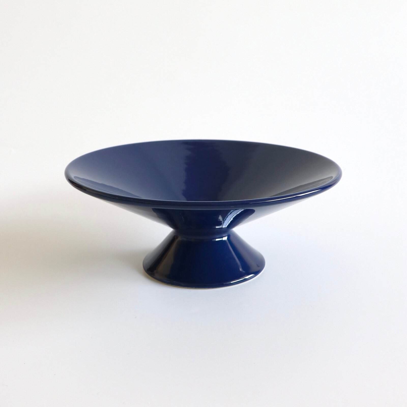 Vintage (fruit)schaal donkerblauw Mephis stijl