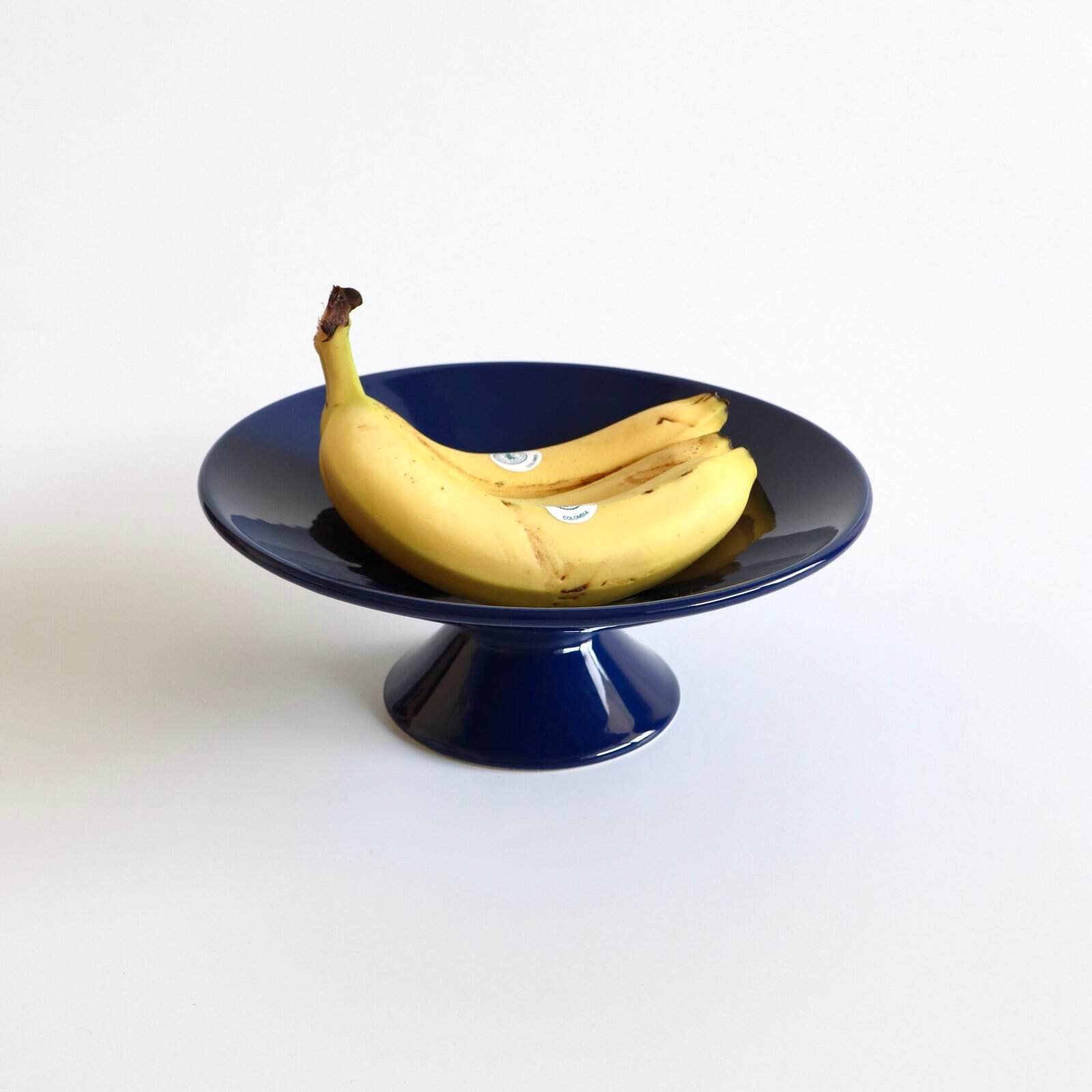 Vintage (fruit)schaal donkerblauw Mephis stijl - Afbeelding 2